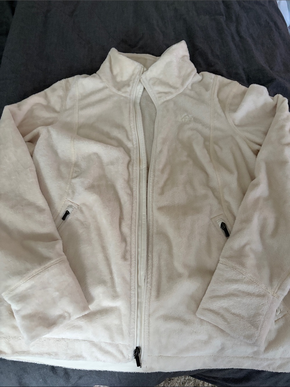 REI Women's Cream Full-Zip Teddy Fleece Jacket